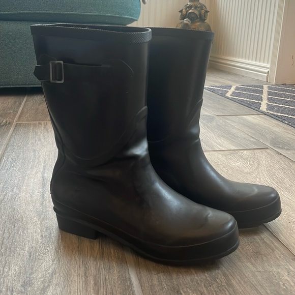 LL Bean Wellie Rain Boots with Fleece Liners - Picture 1 of 9
